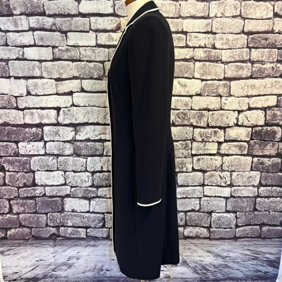 Ann Taylor Navy & White Long Sleeve Fully Lined Jacket Size 4 - Picture 5 of 9